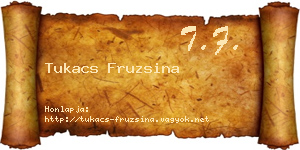 Tukacs Fruzsina névjegykártya